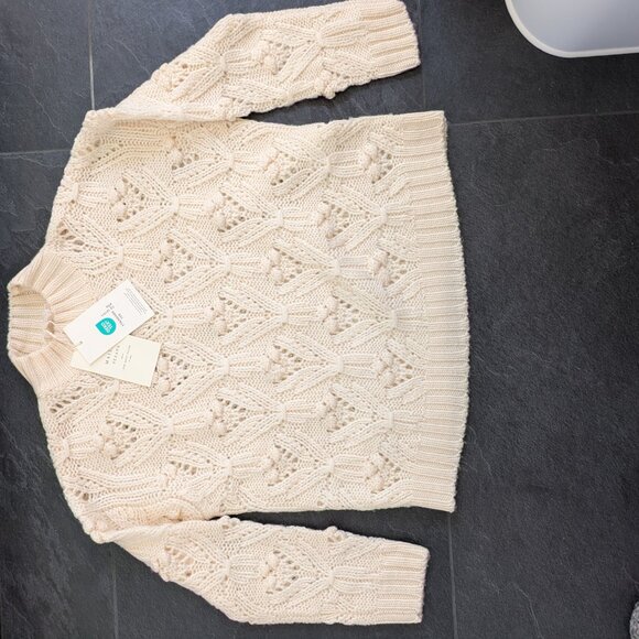 Sezane Igor Jumper NWT  XS in Ecru (Hard to Find) - Picture 3 of 7